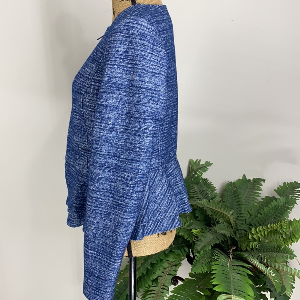 NWOT Banana Republic Blue Space Dye Peplum Jacket - Picture 6 of 11
